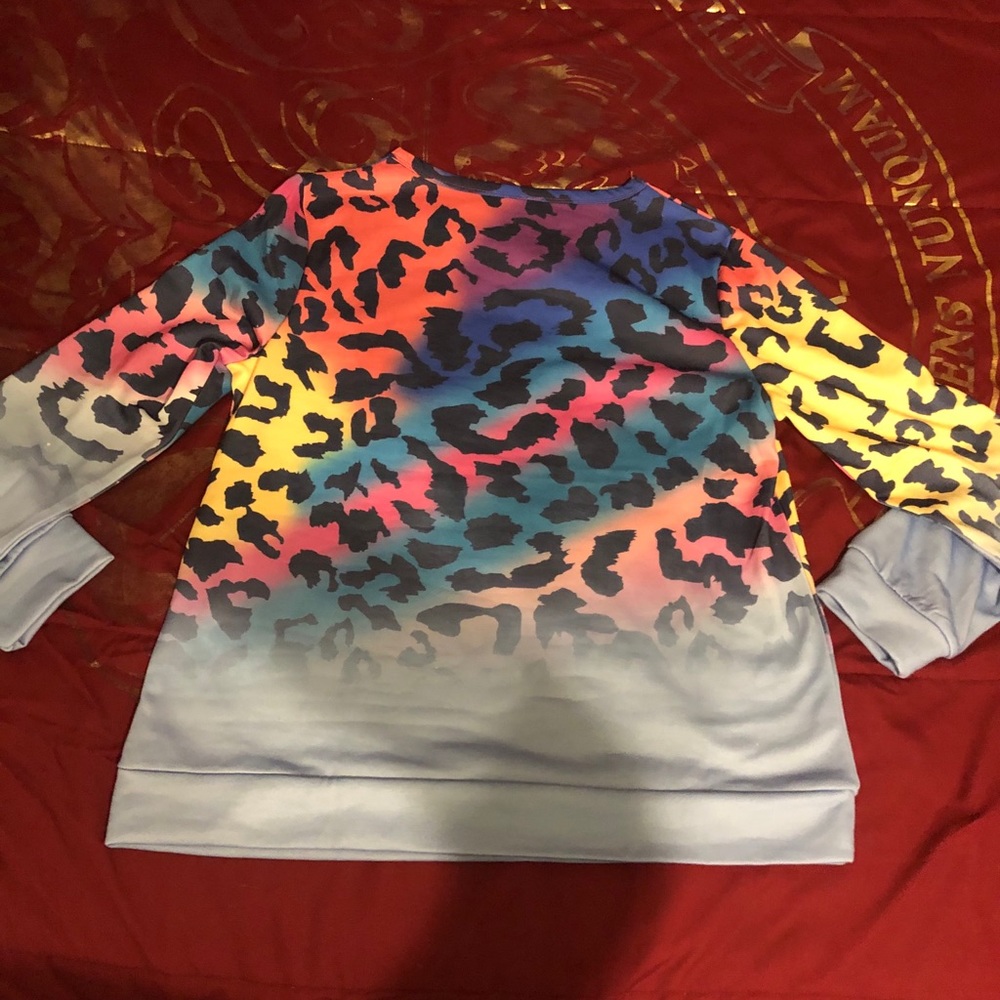 Colorful Leopard Print Sweatshirt